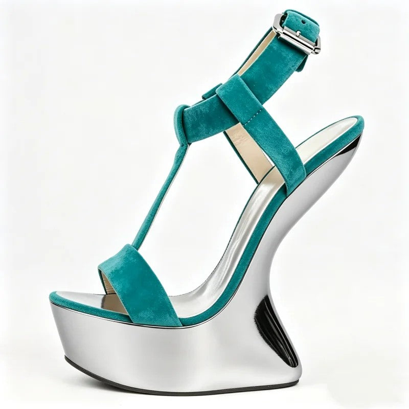 Sculptura Velvet Platform Heels