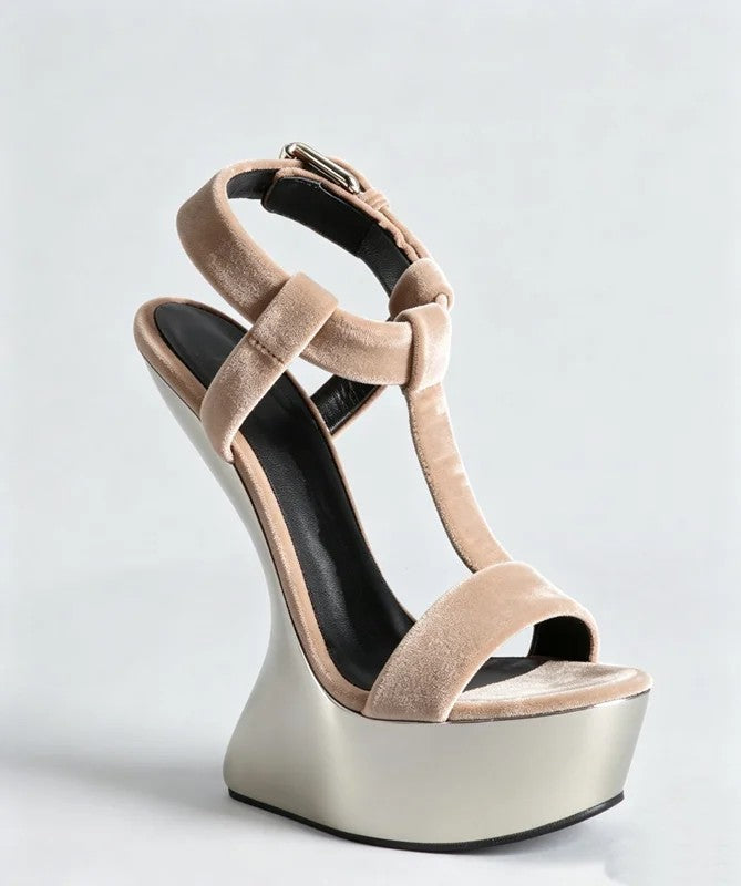 Sculptura Velvet Platform Heels