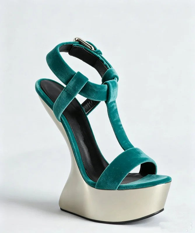 Sculptura Velvet Platform Heels
