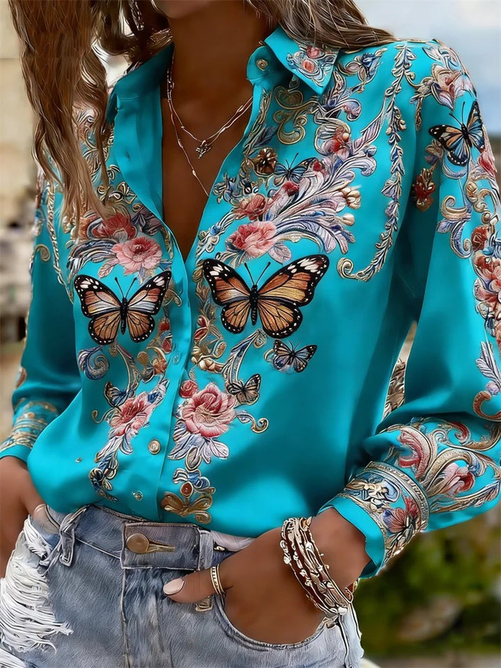 Farfalla Butterfly Print Shirt