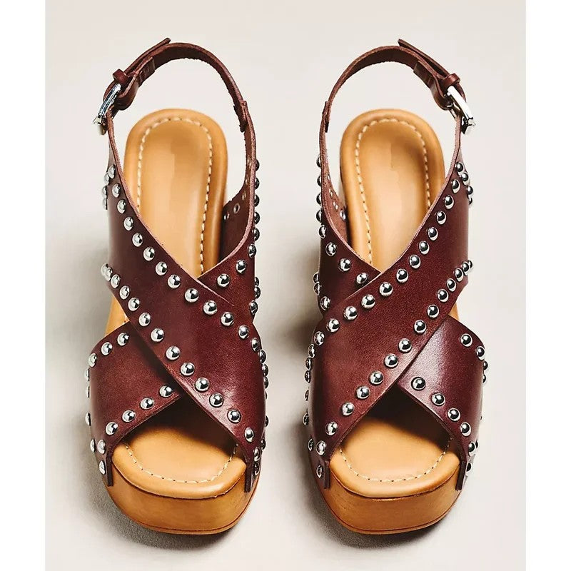 Roccia Studded Platform Sandals