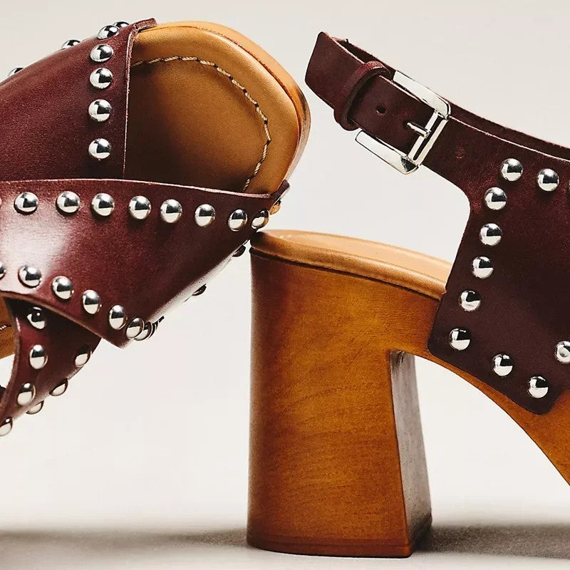 Roccia Studded Platform Sandals