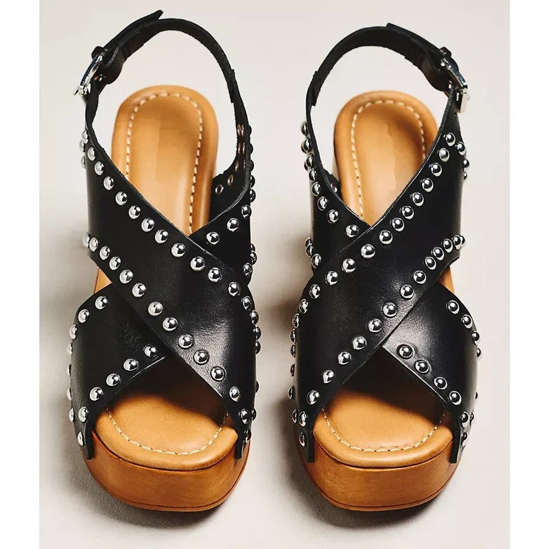 Roccia Studded Platform Sandals