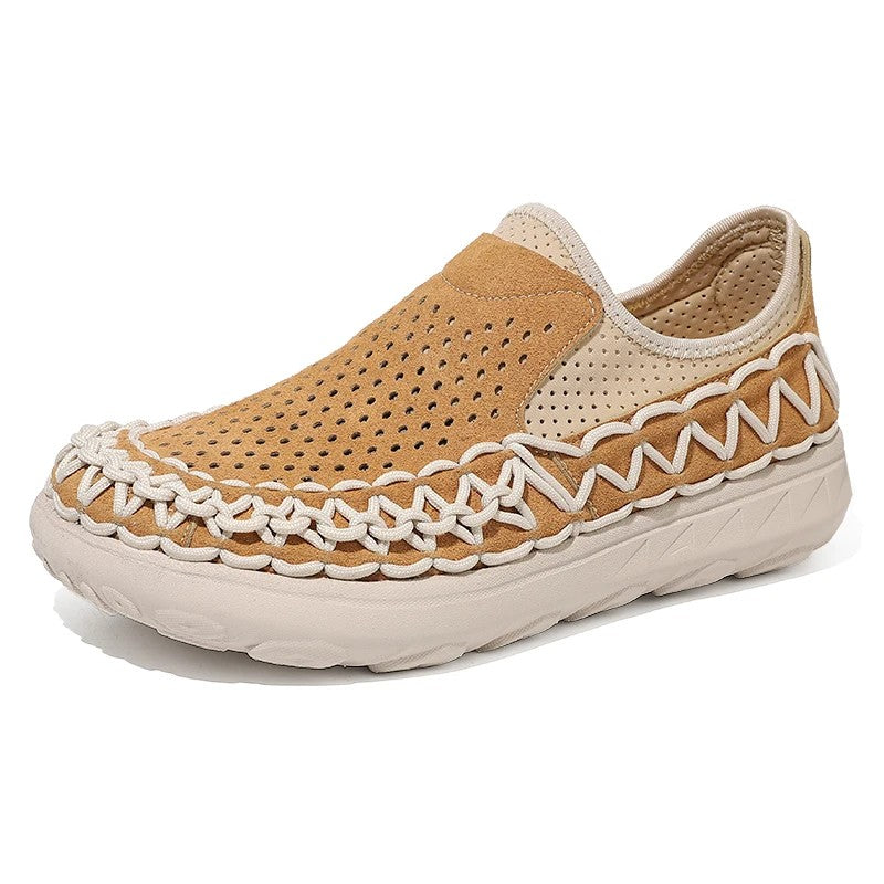 Rope-Stitch Driving Loafers