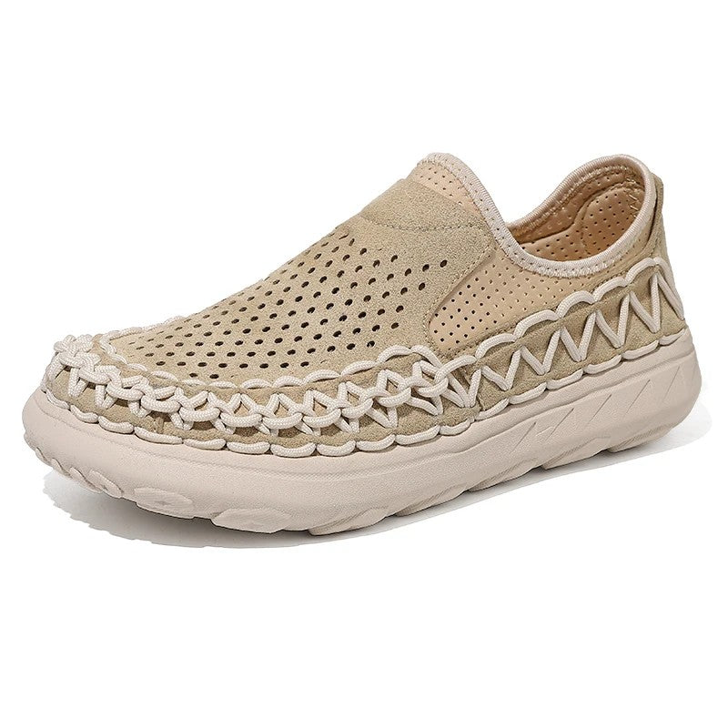 Rope-Stitch Driving Loafers