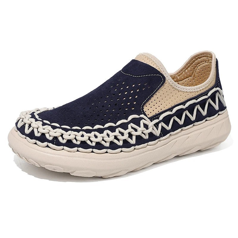 Rope-Stitch Driving Loafers