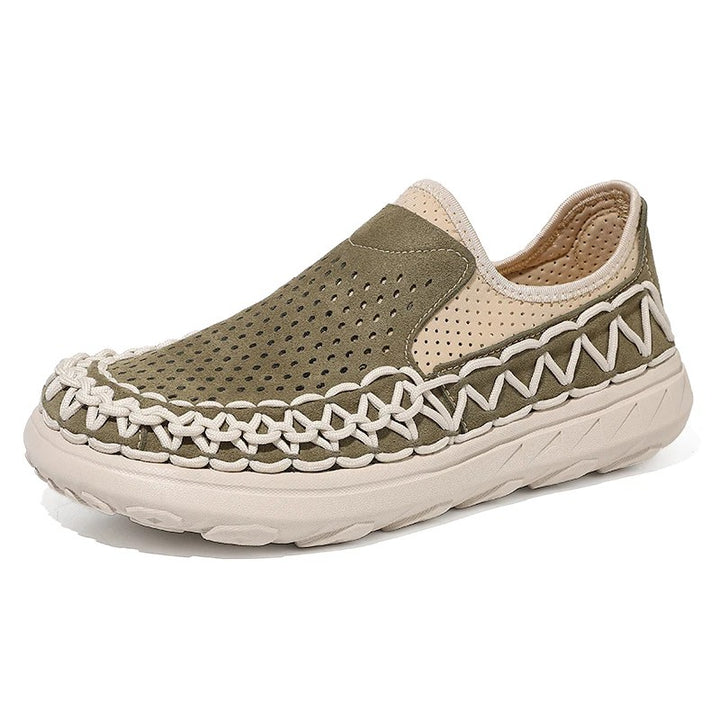 Rope-Stitch Driving Loafers
