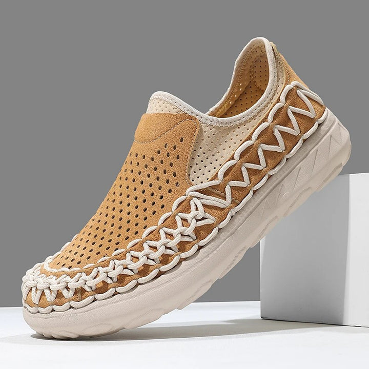 Rope-Stitch Driving Loafers