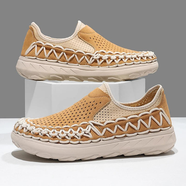 Rope-Stitch Driving Loafers