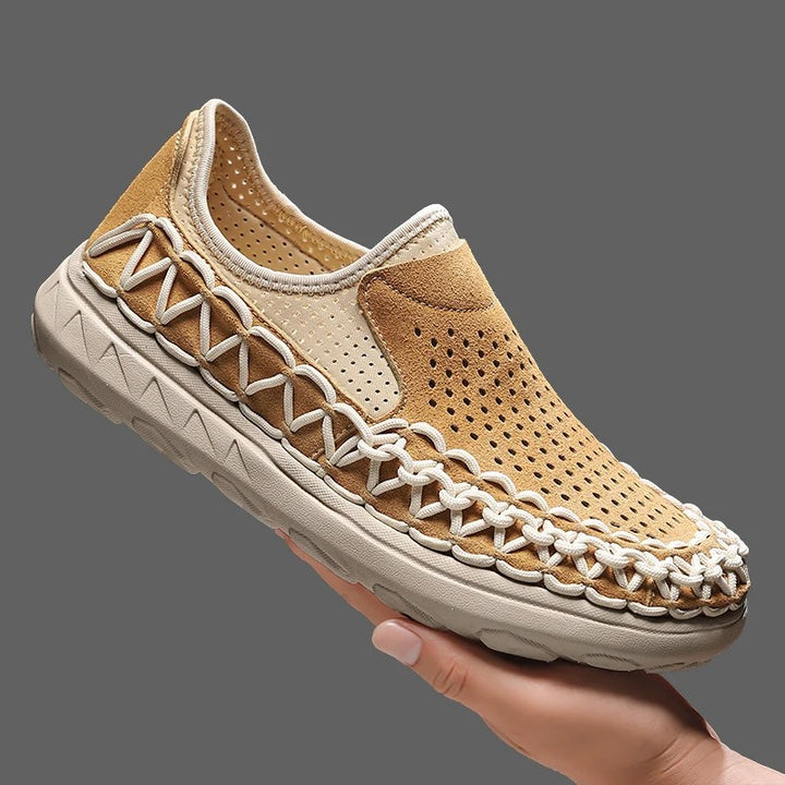 Rope-Stitch Driving Loafers