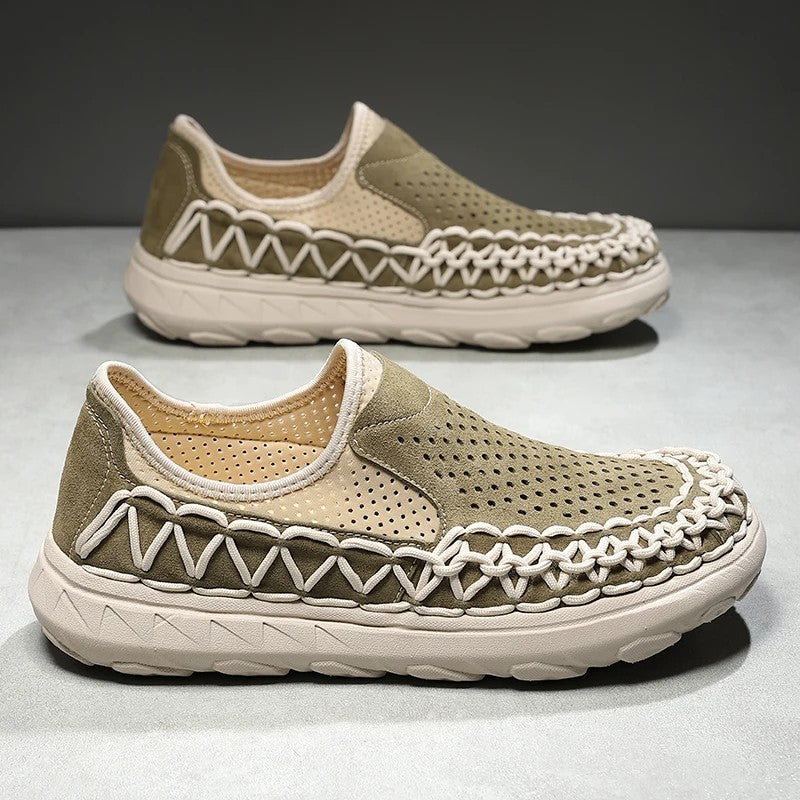 Rope-Stitch Driving Loafers