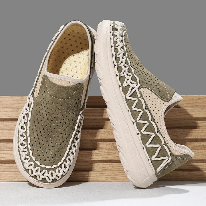 Rope-Stitch Driving Loafers