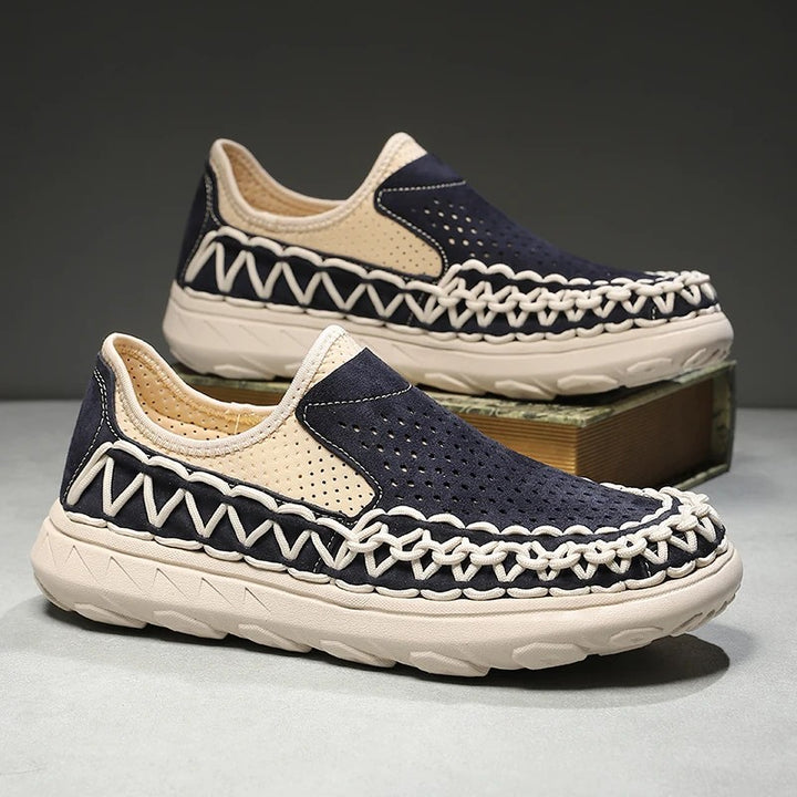 Rope-Stitch Driving Loafers