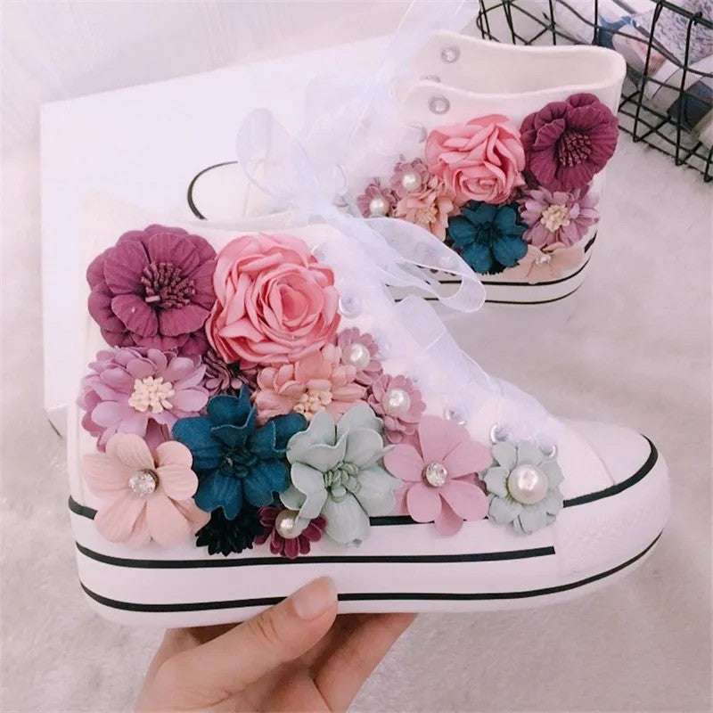 Giardino Floral High-Top Sneakers