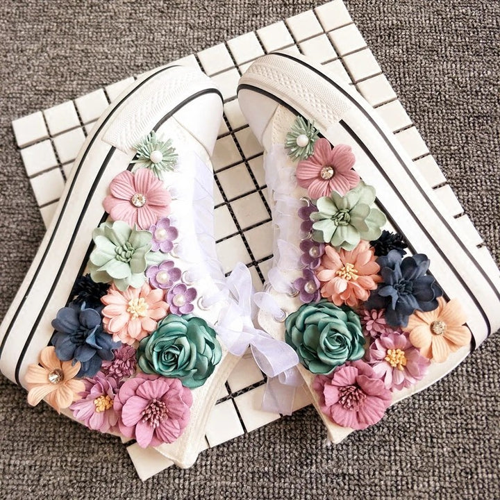 Giardino Floral High-Top Sneakers