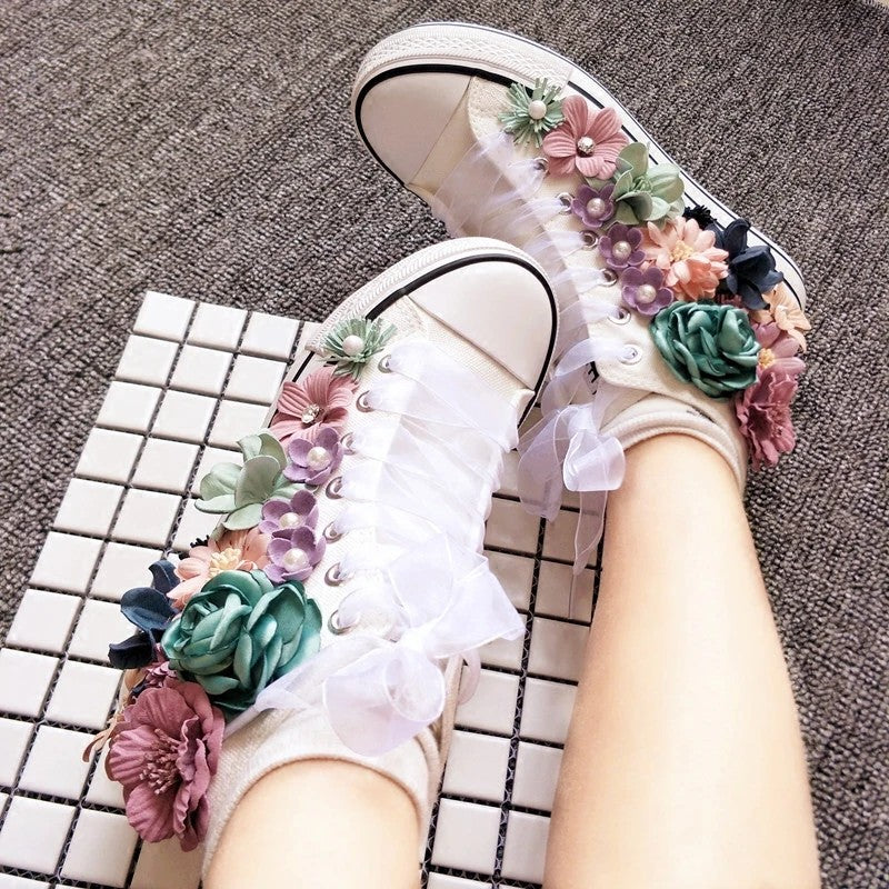 Giardino Floral High-Top Sneakers