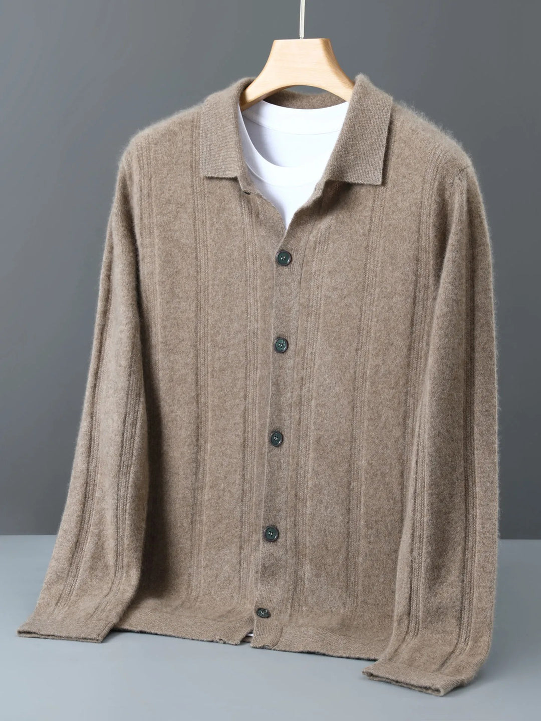 Alden Ribbed Cashmere Cardigan