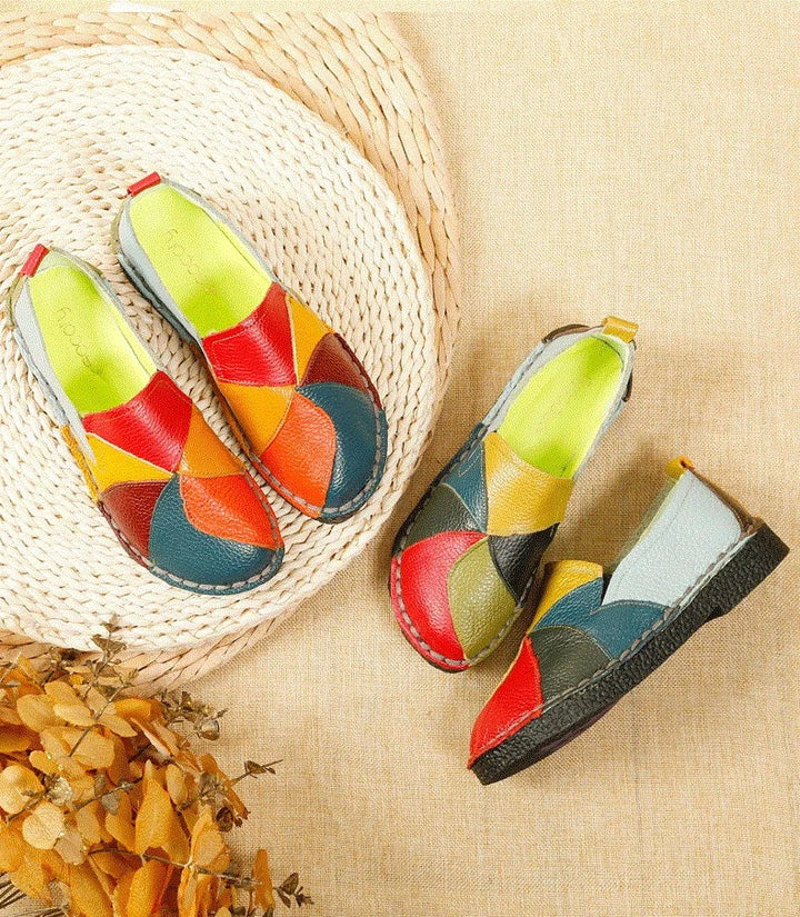 Pinwheel Patchwork Loafers