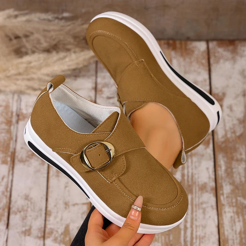 Saddler Buckle Platform Loafers