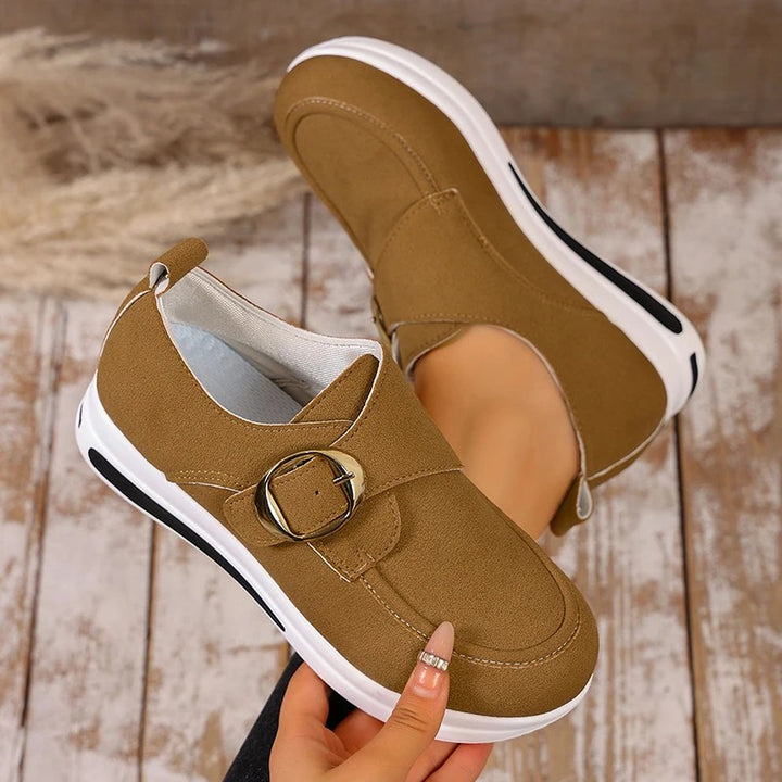 Saddler Buckle Platform Loafers
