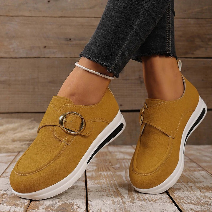 Saddler Buckle Platform Loafers