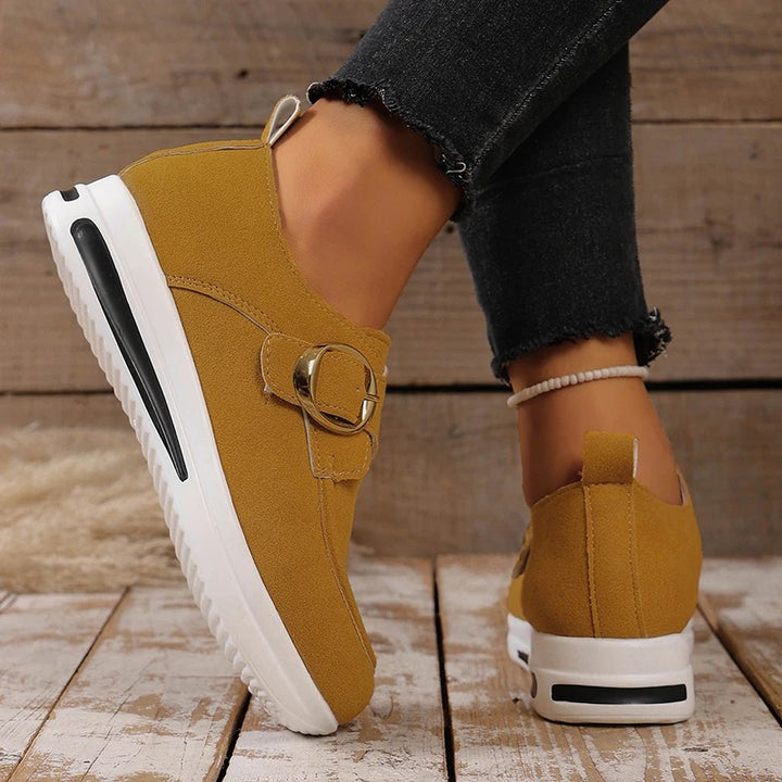 Saddler Buckle Platform Loafers