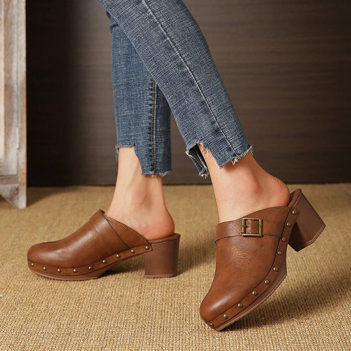 Zoccola Studded Clog Mules
