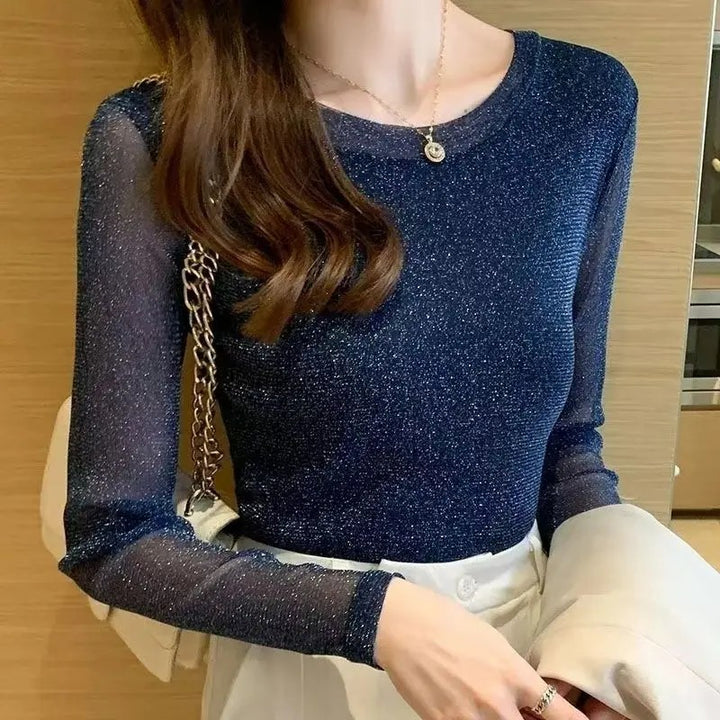 Stellina Sheer Turtleneck Top