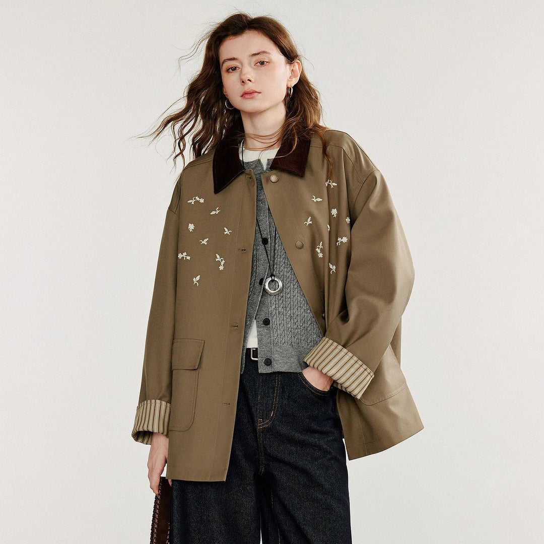 Aviary Embroidered Barn Jacket