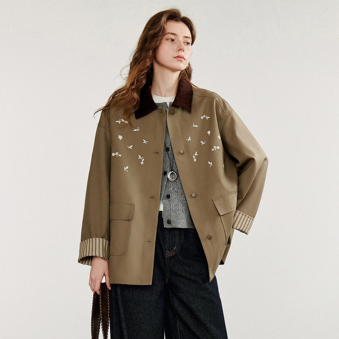 Aviary Embroidered Barn Jacket