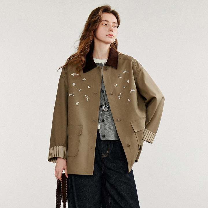 Aviary Embroidered Barn Jacket
