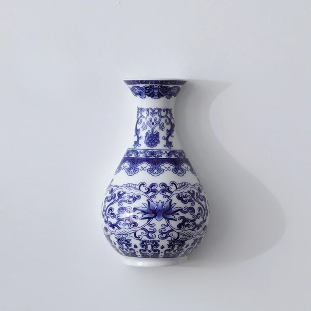 Blue Lotus Wall Vase