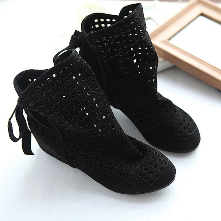 Lattice Cutout Ankle Booties