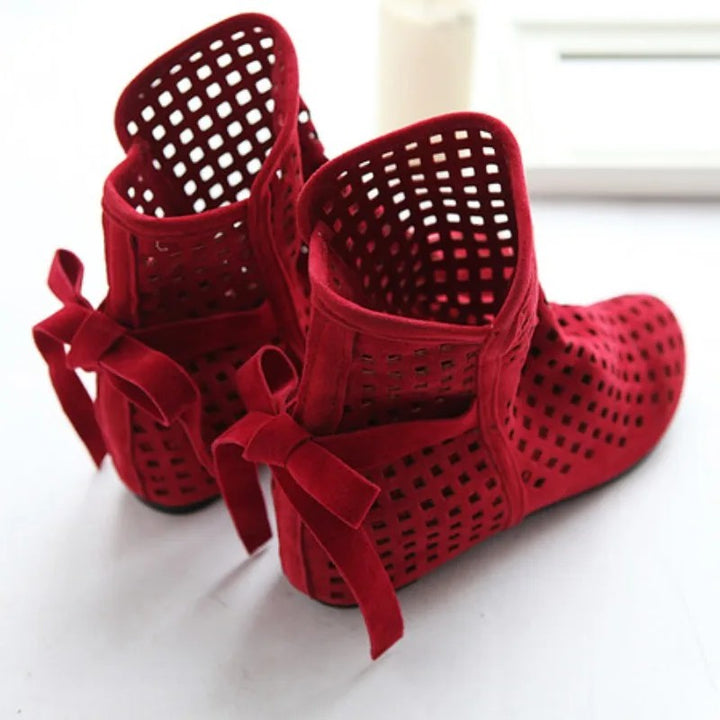 Lattice Cutout Ankle Booties