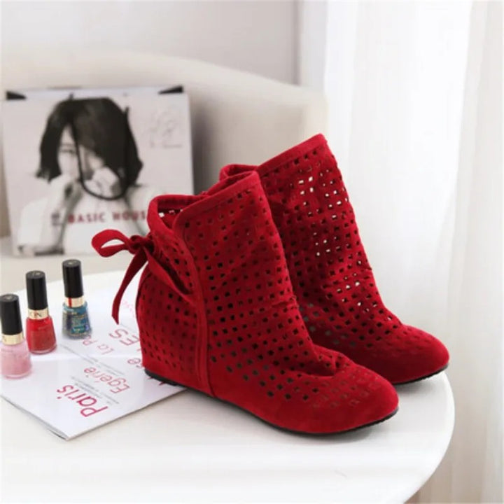 Lattice Cutout Ankle Booties