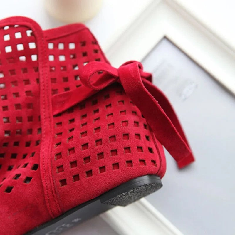Lattice Cutout Ankle Booties