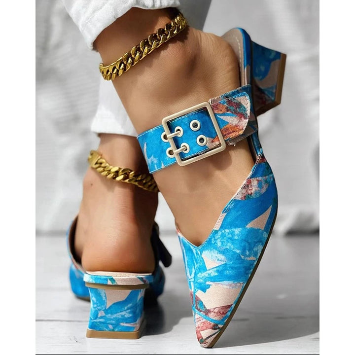 Pittura Buckle Point-Toe Mules