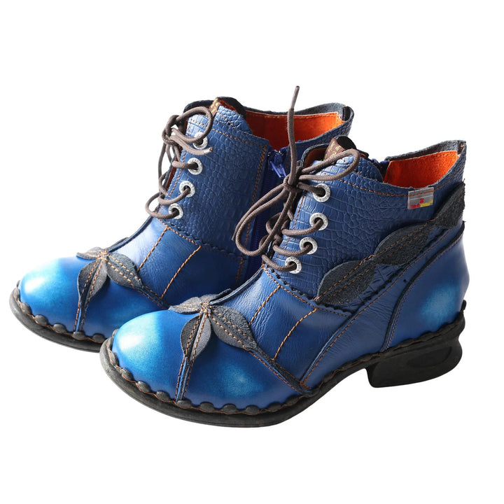 Fogliame Leaf-Stitched Ankle Boots