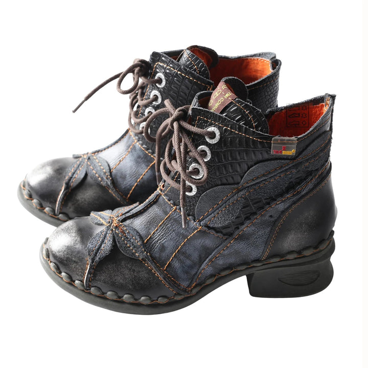 Fogliame Leaf-Stitched Ankle Boots