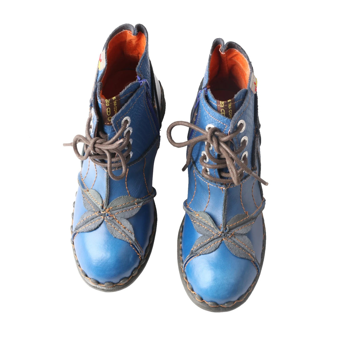 Fogliame Leaf-Stitched Ankle Boots