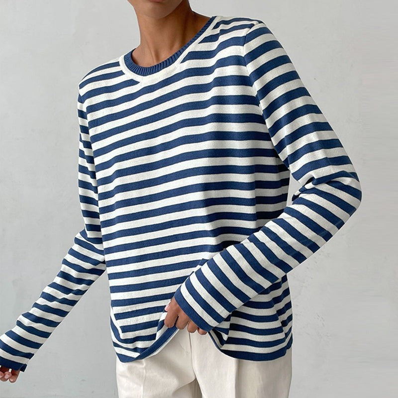 Marinière Striped Crewneck Top