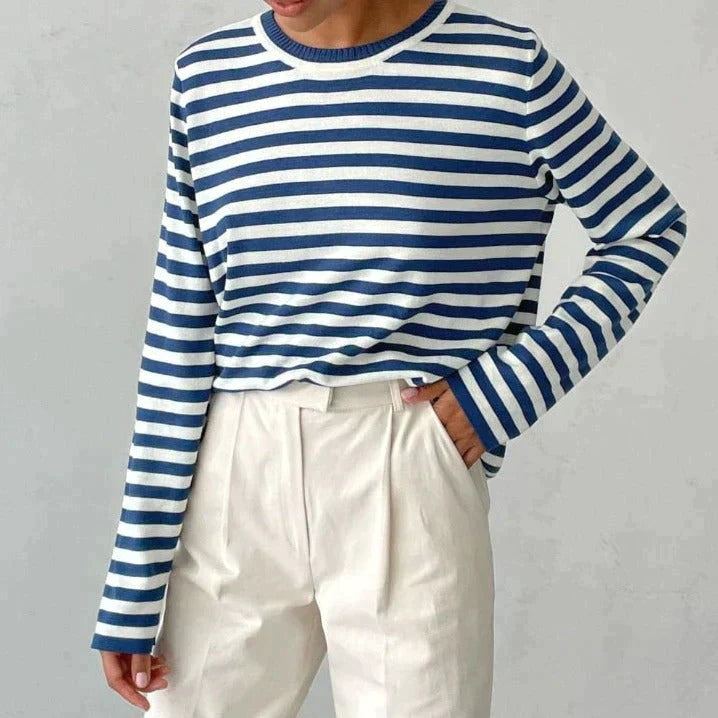 Marinière Striped Crewneck Top