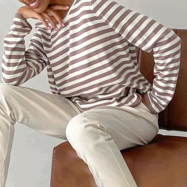 Marinière Striped Crewneck Top