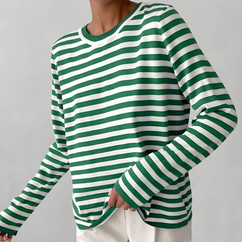 Marinière Striped Crewneck Top