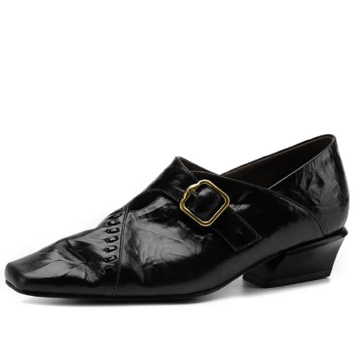 Marchesa Buckle Leather Pumps