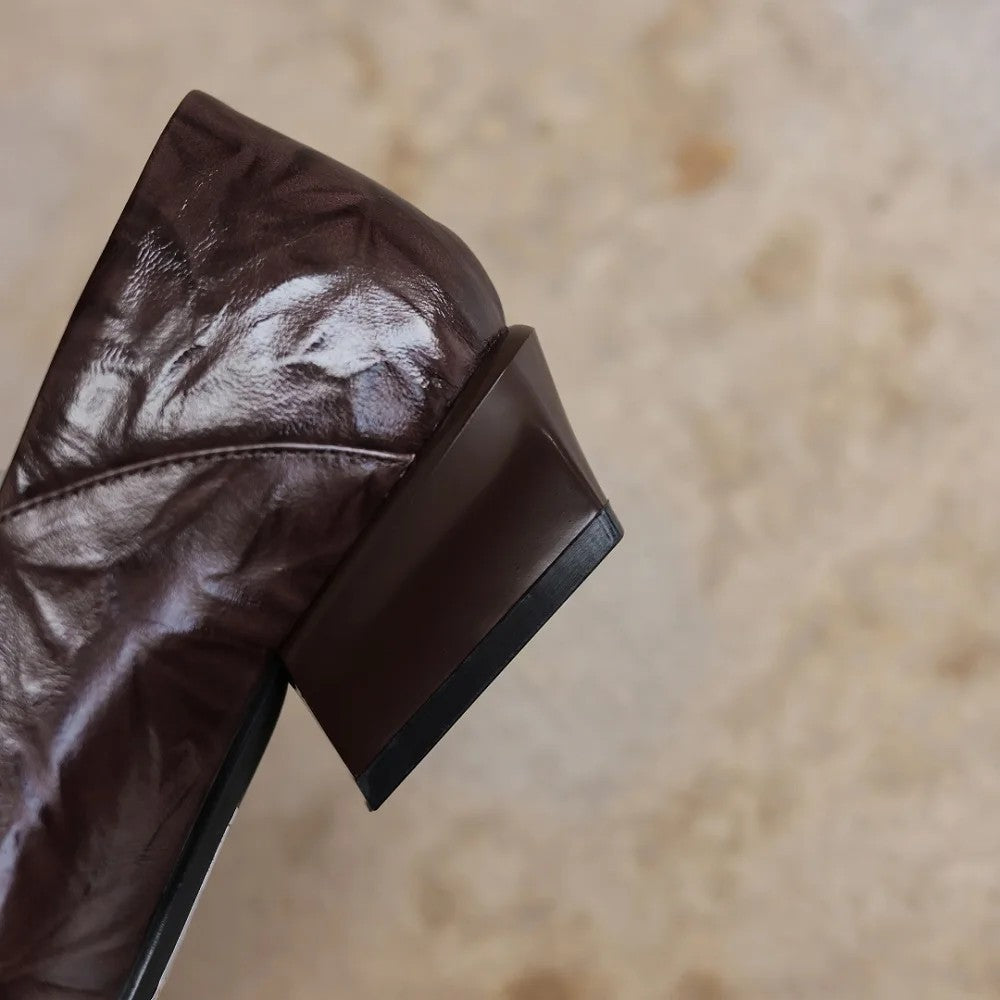 Marchesa Buckle Leather Pumps