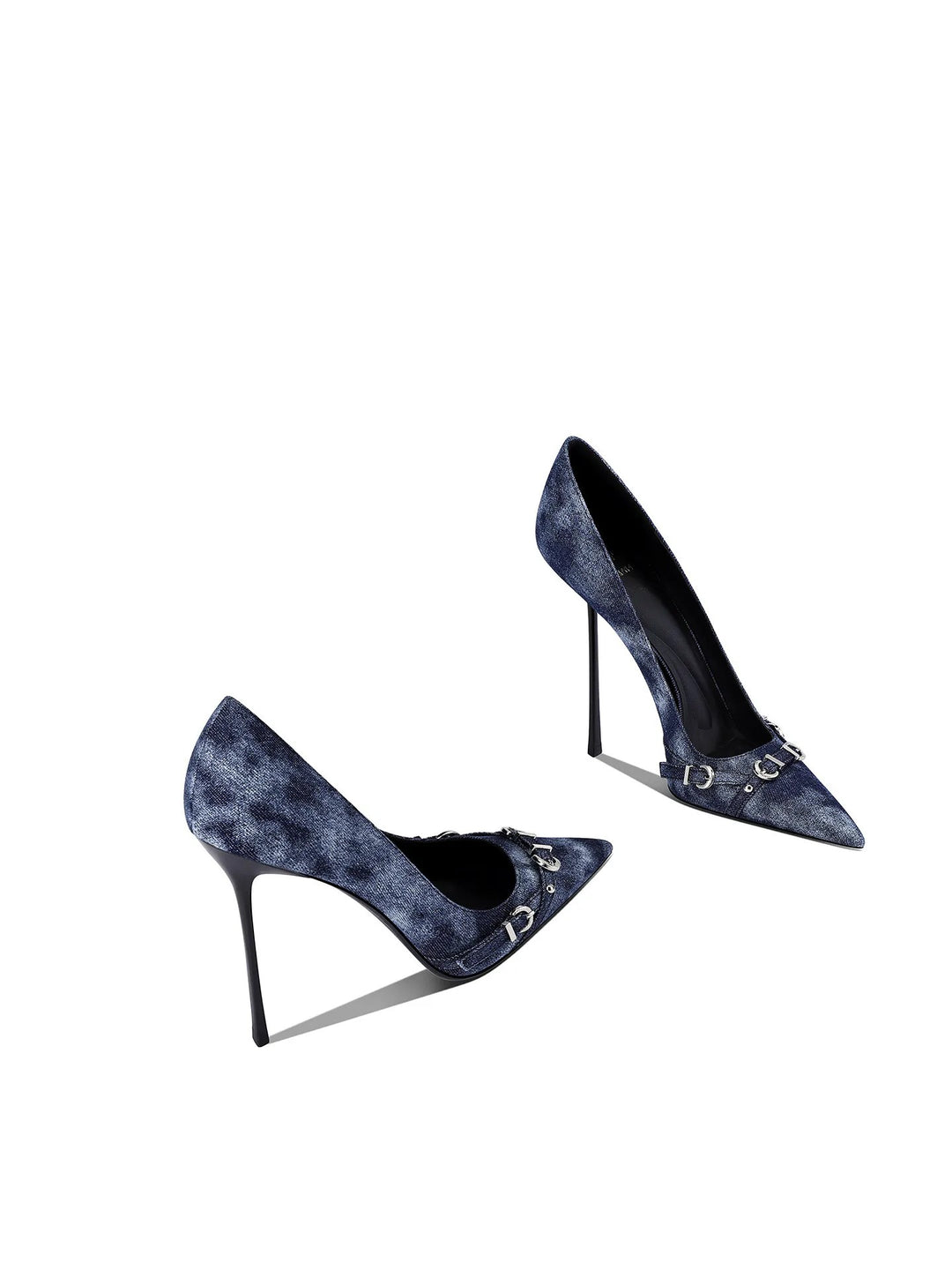 Indigo Buckle Stiletto Pumps