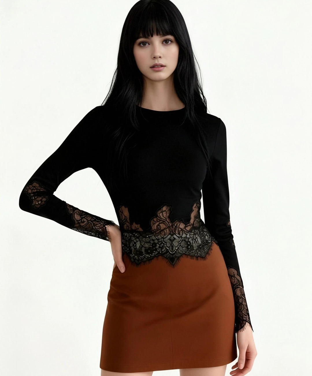 Merletta Lace-Hem Top