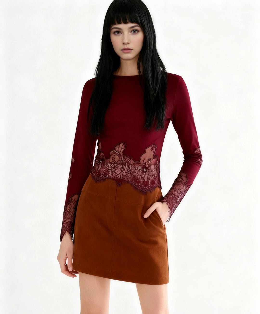 Merletta Lace-Hem Top