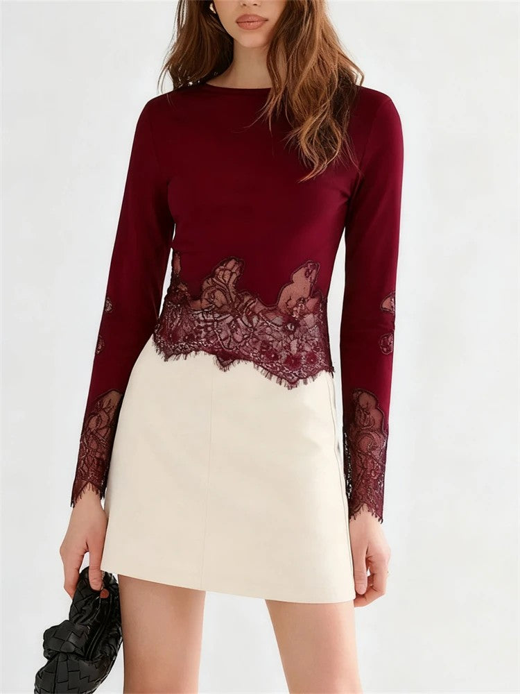 Merletta Lace-Hem Top
